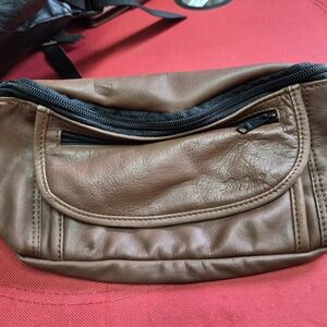 L.L. Bean Brown Leather Belt Bag